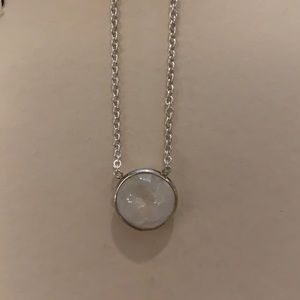 Iridescent moonstone pendant on sterling silver